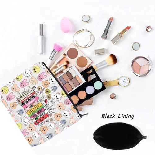 LEVLO Cartoon SKZ Cosmetic Makeup Bag SKZ Animal Fans Gift Cartoon Member Zipper Pouch Bag (SK Z Life Bag)