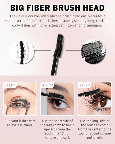 Lestpola Burgundy Waterproof Tubing Mascara - Volumizing & Lengthening Eyelash Makeup