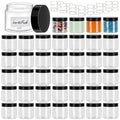 SZUAH 6 oz Plastic Containers with Lids 40Pack, Plastic Jars with Lids 6 oz, Empty Clear Slime Containers for Lotion, Cream, Body Butter, Makeup, Travel Storage(180ml, Set of 40)