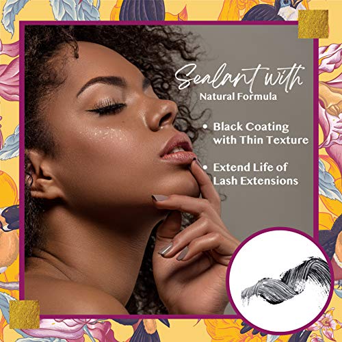 Lyon Lash Protective Coating Sealant/Mascara Brush Lash Sealer for Eyelash Extensions (5ml/0.17 oz) | Aftercare for Fuller Lash Growth & Better Retention | Essential Eyelash Extension Supplies (Black)