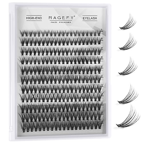 MAGEFY 220pc Cluster Lashes 30D 0.07C Mixed 9-13mm