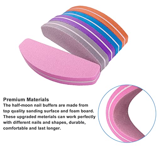 Nail File and Buffer Set - 10 Pcs Double Sided Emery Boards & Buffing Blocks for Natural & Acrylic Nails