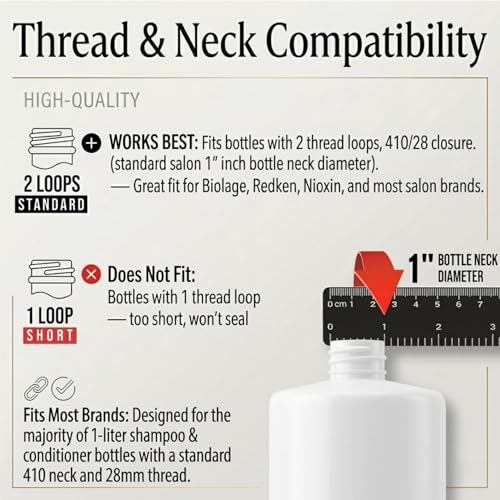 BAR5F Shampoo Pump 2 Pack for 1L Salon Bottles
