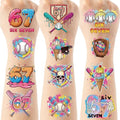 Number 67 Street Art Temporary Tattoos - 8 Sheets