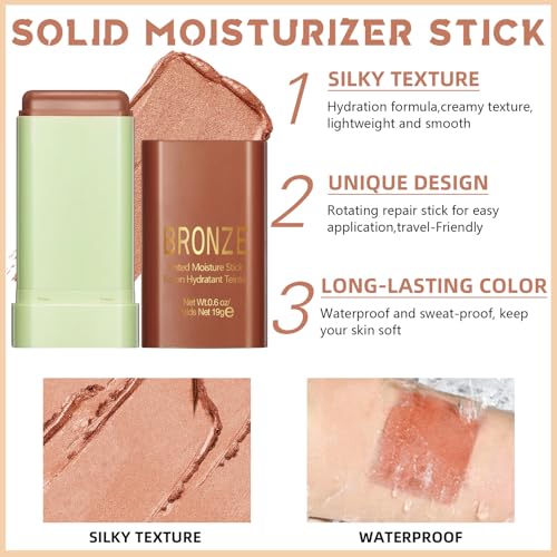 HOSAILY Cream Contour Stick with Brush – Blendable Highlighter