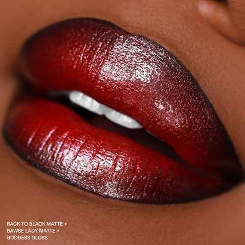 The Lip Bar - Nonstop Liquid Matte Lipstick, Back to Black (Black) - High Pigment - One Swipe - Long Lasting - Jojoba Oil & Vitamin E - Vegan & Cruelty Free - Makeup & Cosmetics - .24 fl oz