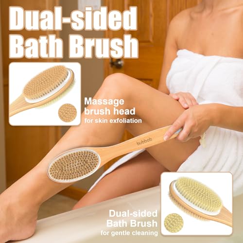 17-Inch Back Scrubber Brush with Long Handle for Shower