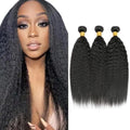 #1B Yaki Straight Human Hair Bundles 18 Inch 3 Pack