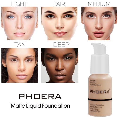 PHOERA Matte Foundation & Setting Powder Duo - Full Coverage