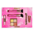 Makeup Revolution Blush & Glow Highlight Makeup Gift Set, 6-Piece with Eyeshadows & Brushes