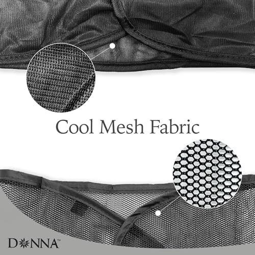 DONNA Satin & Mesh Wrap 2-Pack – Adjustable Head Wraps