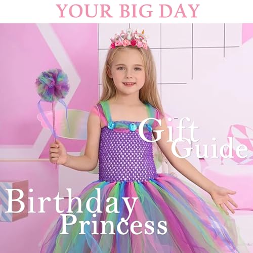 SuPoo Pink 7th Birthday Flower Crown Headband for Girls - Princess Tiara, Lightweight & Durable, Fits 4.5-inch Diameter