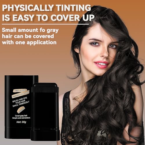 Loobexery 2-in-1 Hair Color Stick & Comb for Quick Gray Coverage