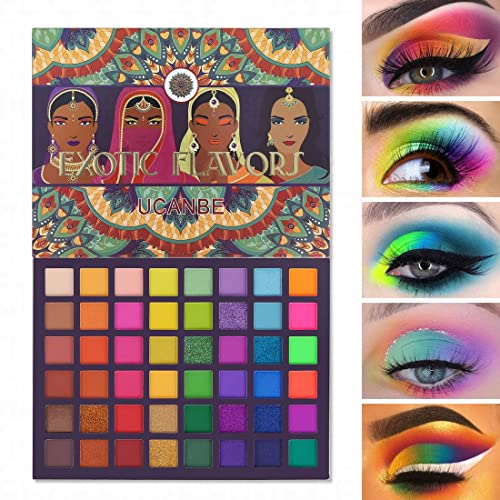 UCANBE Exotic Flavors 48-Color Eyeshadow Palette - Neon Matte Shimmer