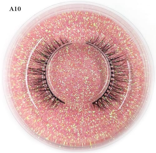 5D Mink Lashes 10 Pairs - Thick Fluffy False Eyelashes