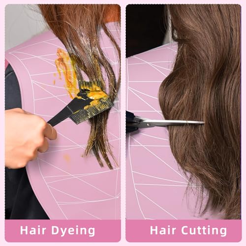 Professional Hair Cutting Cape with Neck Guide - Waterproof Silicone