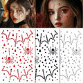 Spider Web Face Jewels Rhinestones Tattoo 3-Pack