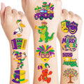 96 Mardi Gras Temporary Tattoos for Kids & Adults