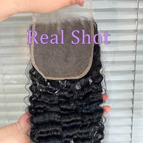 5x5 Burmese Curly Closure 100% Real Human Hair Curly 5x5 Transparent HD Lace Closure Natural Black 1B Color 18 Inch