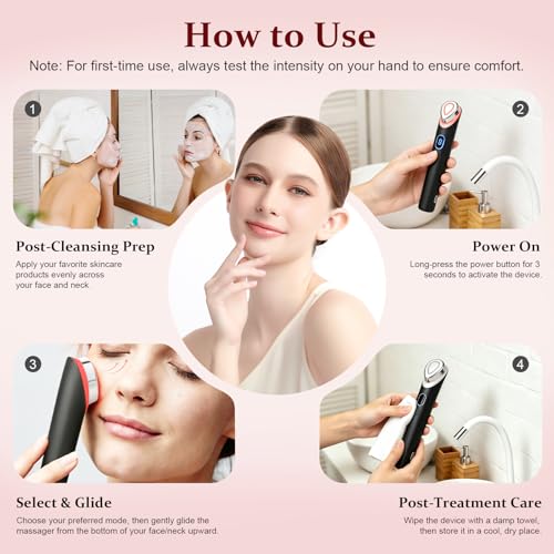7-in-1 LED Glass Face Massager with Heat & Vibration