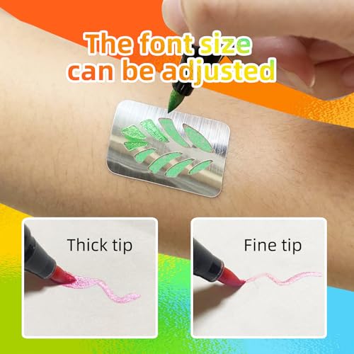YOUKOYI Temporary Tattoo Pens 10-Pack, Washable Body Markers