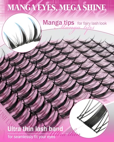 Manga Lash Clusters Natural Wispy D-Curl 8-16MM 110Pcs