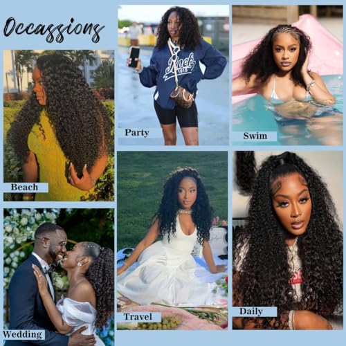 Burmese Curly Clip-In Hair Extensions 20" 120g #1B Natural Black