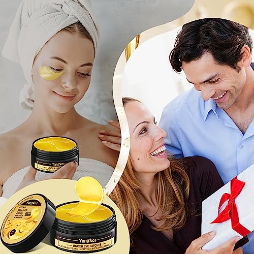 24K Gold Eye Masks 60Pc - Hydrating Collagen Under Eye Patches