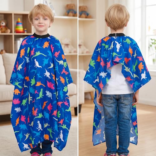 Kids Dinosaur Waterproof Haircut Cape - Adjustable Child Barber Apron