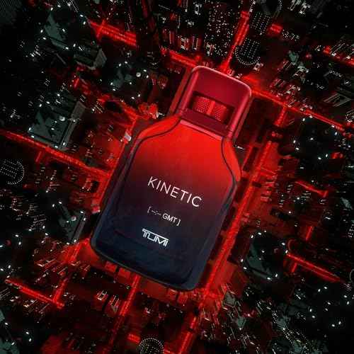 TUMI KINETIC [--:-- GMT] - Liquid Perfume Fragrance for Men - Masculine & Spicy Cologne with Smoky & Woody Notes - 1.7 oz