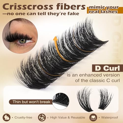 Focipeysa 200D Lash Extension Kit 10-18mm Clusters