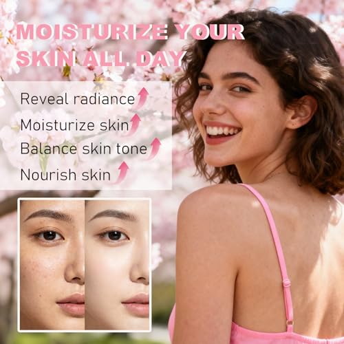 Sakura Skin Care Set for Women Birthday Gifts for Teen Girls - Skin Care for Kids - Skincare for Girls 10-12 - Kids Skin Care Set for girls Ages 8-12,Teen girl Christmas Gifts Skincare Set