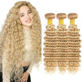 Fridnae Blonde Deep Wave Human Hair Bundles 24-28 Inch - P27613DP