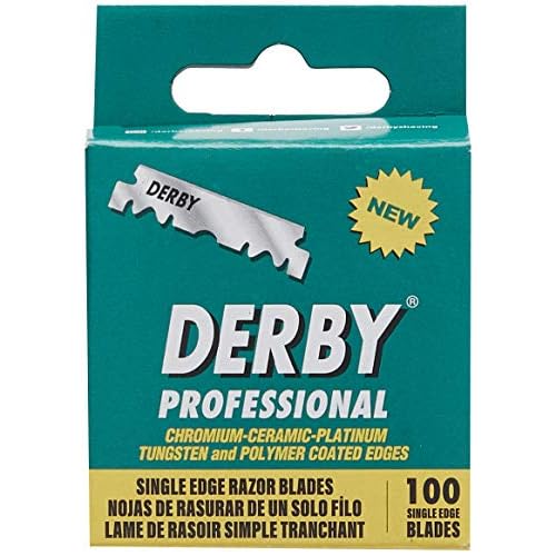 100 Derby Professional Single Edge Razor Blades (Pack of 2)