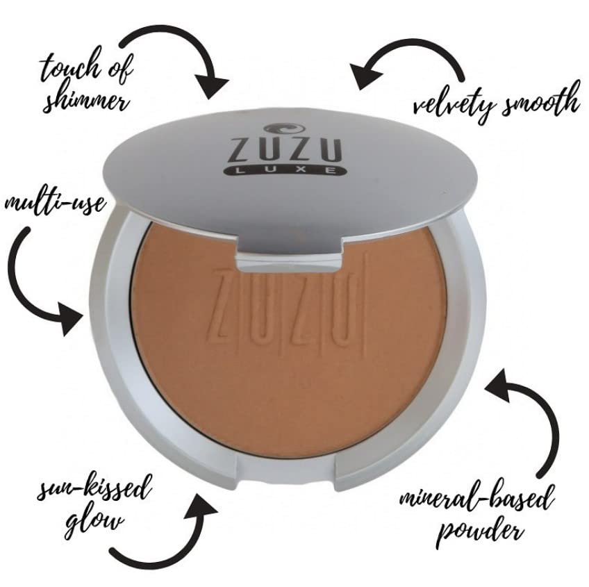 ZUZU LUXE Mineral Bronzer (D-28), Natural, Paraben Free, Vegan, Gluten-free, Cruelty-free, Non GMO. 0.32 oz