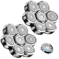 7 Head Shaver Replacement Heads for Freebird Shaver Bald Men, Head Shavers for Men,Shaver Replacement Blades for Rotary Shavers (Silver/2 count)