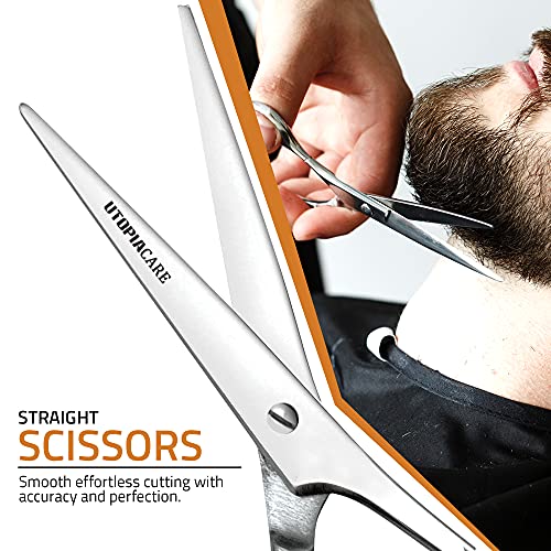 Utopia Care Sharp Hair Cutting Scissors Professional Barber Scissors 6.5 Inch, Left Handed Shears Hair Scissors for Women Kids Men Grooming Shears Scissors, Barber Shears Haircut Scissors, Silver