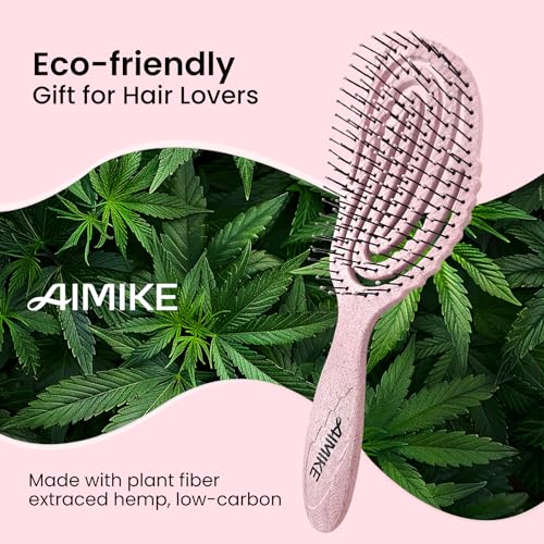 AIMIKE Hemp-Relax Detangling Brush for Wet & Dry Hair