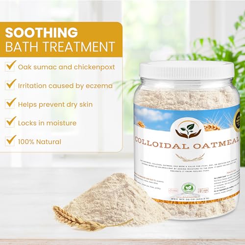 Dirty Treasures Colloidal Oatmeal Bath | Eczema & Itchy Skin Relief | Baby-Safe, 100% Natural, Fragrance-Free | 2?lb (32oz)