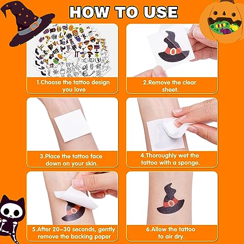 600pc Halloween Temporary Tattoos for Kids - Glow in the Dark