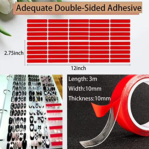 Press On Nail Organizer Book with 6 Pages & Tape