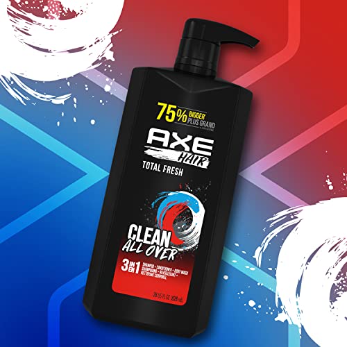 AXE Total Fresh 3-in-1 Body Wash & Shampoo for Men, 28 oz (4 Pack)