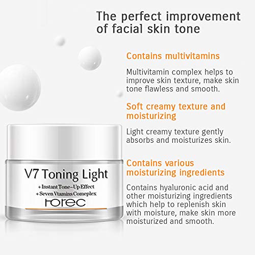 BIOAQUA V7 Toning Light Cream For Lazy Makeup Multivitamin Complex Oat Hyaluronic Acid Concealer Moisturizing 50g