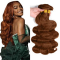 #30 Light Brown Body Wave Human Hair Bundles - 16, 18, 20 Inch