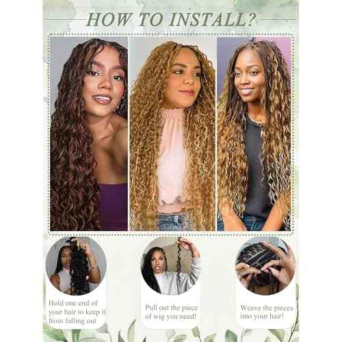 Ombre Human Braiding Hair Deep Wave Bulk Human Hair for Boho Braiding 22 Inch 100 g 4 Bundles 10A P4/27 Highlight Wet and Wavy Honey Blonde Curly Human Hair Extensions