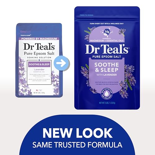 Epsom Salt Soak with Lavender for Relaxation - 3 lb Pack of 4