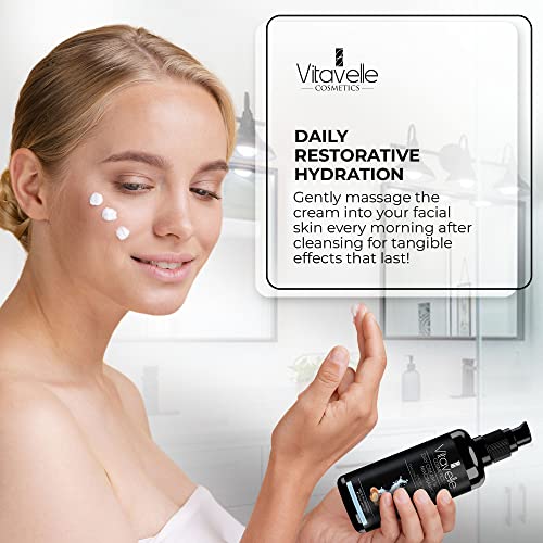 VITAVELLE Pore Refining Face Cream ? Daily Hydrating Moisturizer with Vitamin B3, Plant Retinol & Shea Butter ? Balancing Skin Care for Smooth, Even Complexion (1.69 Fl Oz)