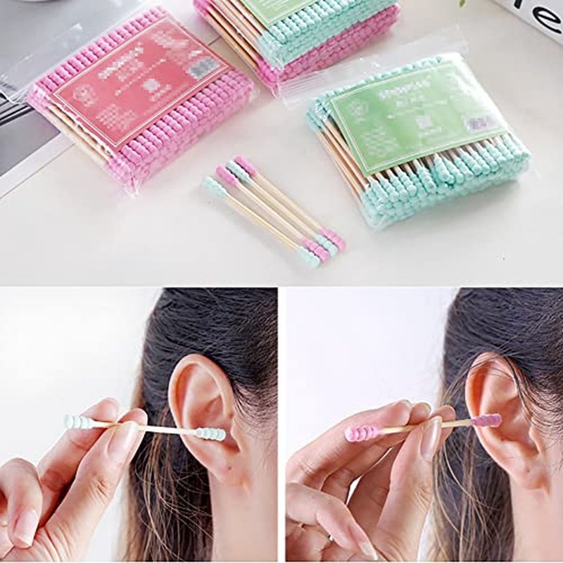 200 Pcs Double Head Cotton Swabs for Makeup & Cleaning