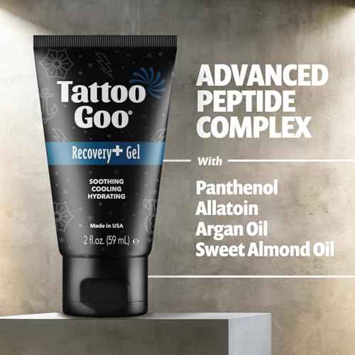 Tattoo Goo Recovery Gel for Tattoo Aftercare, 2 oz, Hydrates & Enhances Healing, Non-Greasy with Panthenol, Allantoin & Glycerin to Soothe Redness & Itch, Helps Ink Appear Brighter