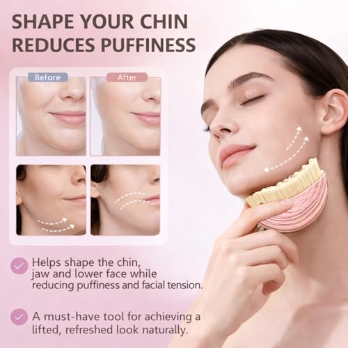 Lymphatic Drainage Face Brush - Soft Bristle Sculpting Tool for Jawline